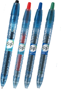 B2P (bottle to pen) writing instruments made from recycled plastic bottles