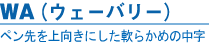 WA(ウェーバリー)｜ペン先を上向きにした軟らかめの中字